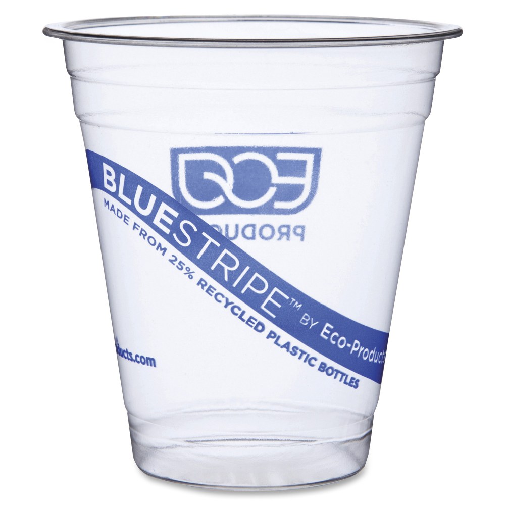 Eco-Products BlueStripe Cold Cups, 12 Oz, 25% Recycled, Clear, Carton Of 500 MPN:EPCR12PCT