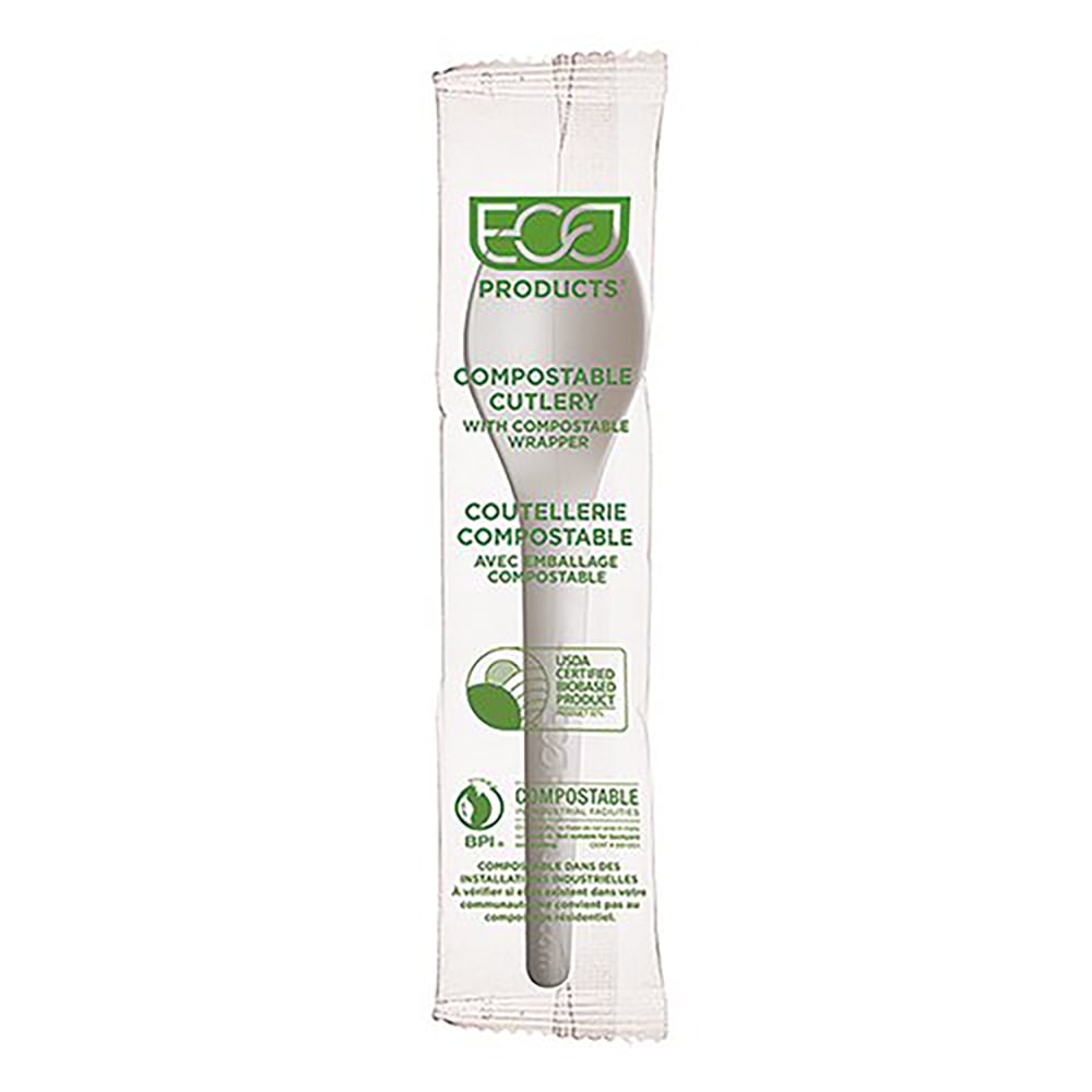 Eco-Products Plantware High-Heat PLA Compostable Spoons, 6in, White, Pack Of 1, 000 Spoons MPN:EP-S013W