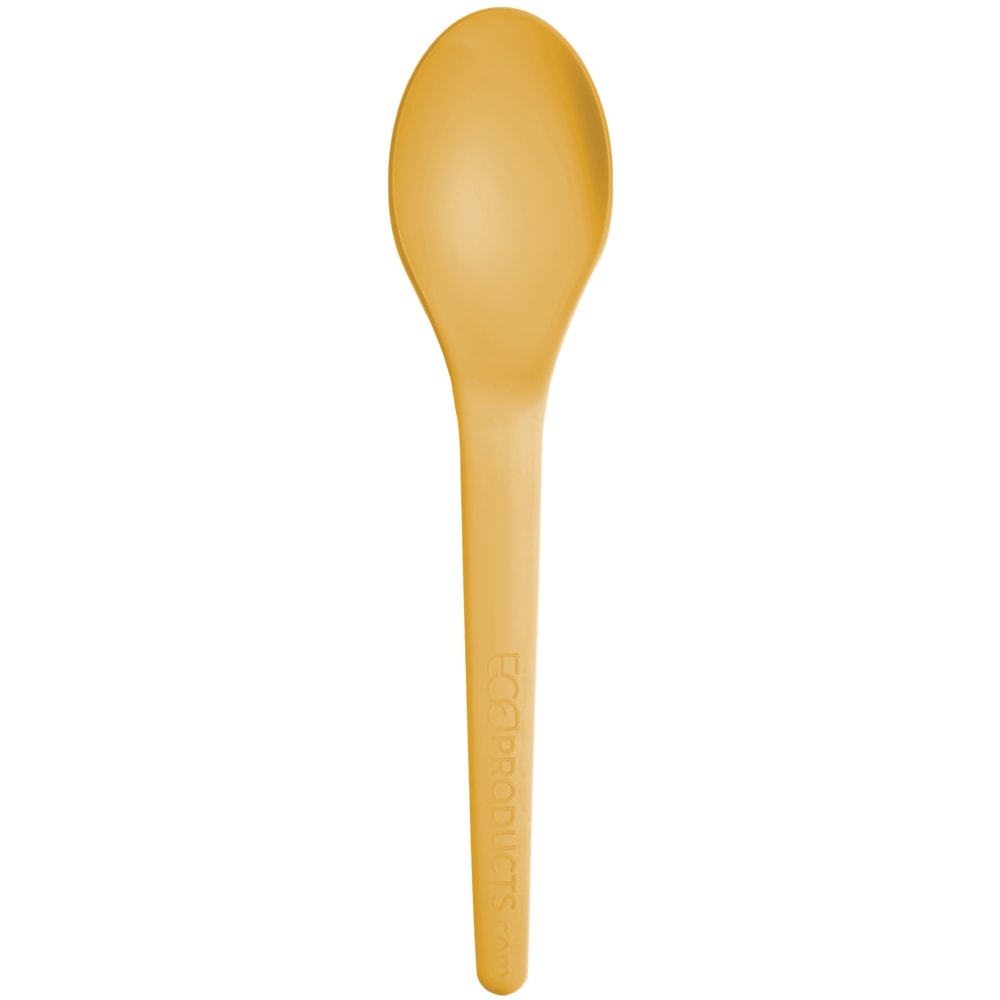 Eco-Products Plantware Spoons, 6in, Yellow, Pack Of 1, 000 Spoons MPN:EP-S013Y