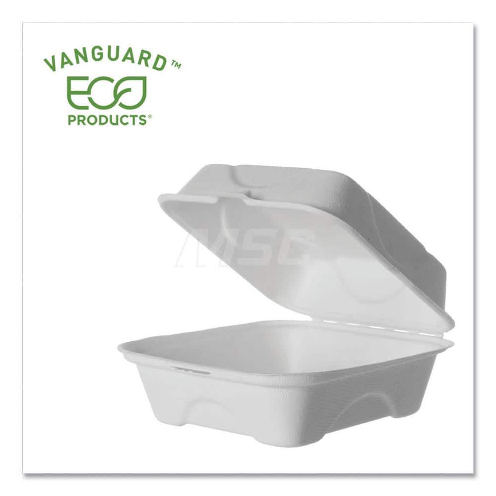 Food Storage Container: Square, Hinged Lid MPN:ECOEPHC6NFA - Pkg Qty 500