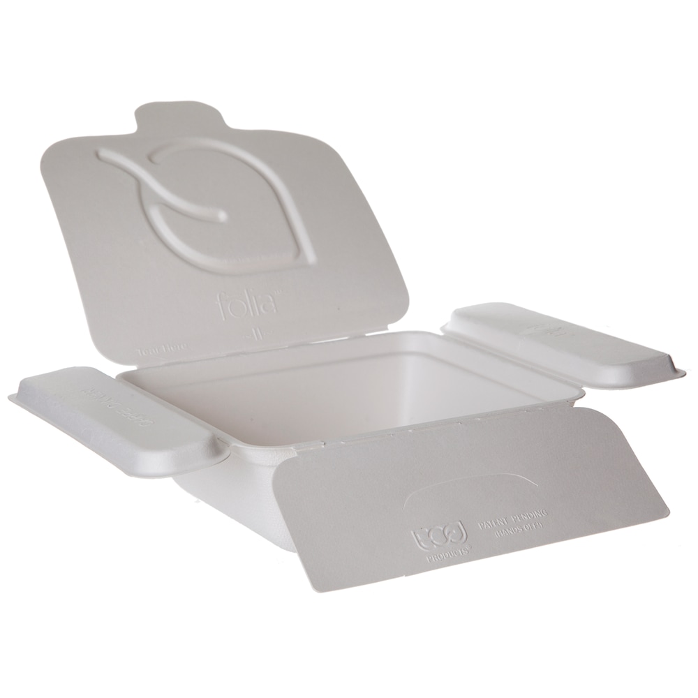Eco-Products Folia Take-Out Containers, 2-1/2inH x 5-7/16inW x 6inD, Pack Of 300 Containers MPN:EP-FSC22