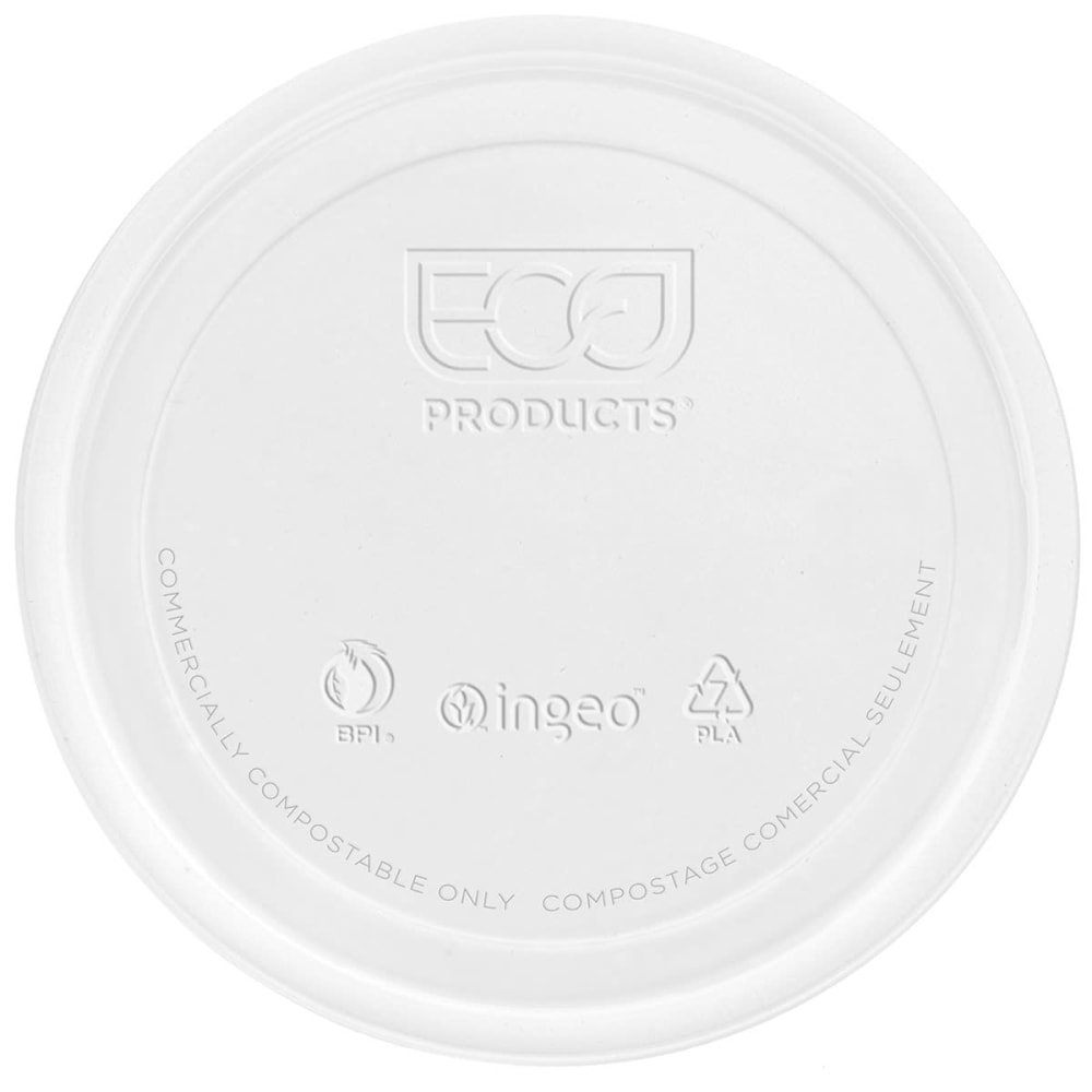 Eco-Products 8-32oz Lid for Round Deli Containers, Clear - Round - Polylactic Acid (PLA) - Clear - 50 Pack MPN:EP-RDPLID