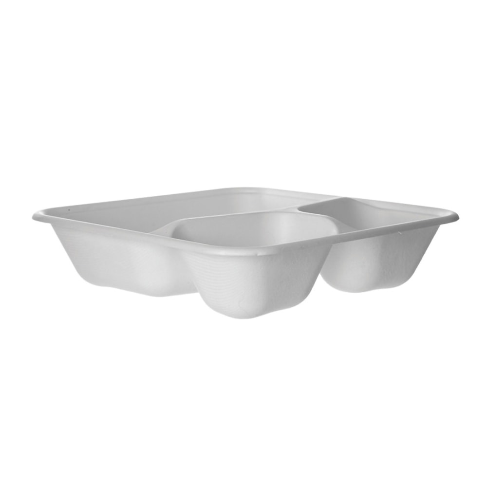 Eco-Products Vanguard WorldView Take-Out Containers, 3inH x 9inW x 9inD, White, Pack Of 200 Containers MPN:EP-SCS93NFA