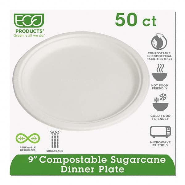 Plate: Natural White, 50 Per Pack MPN:ECOEPP013PK