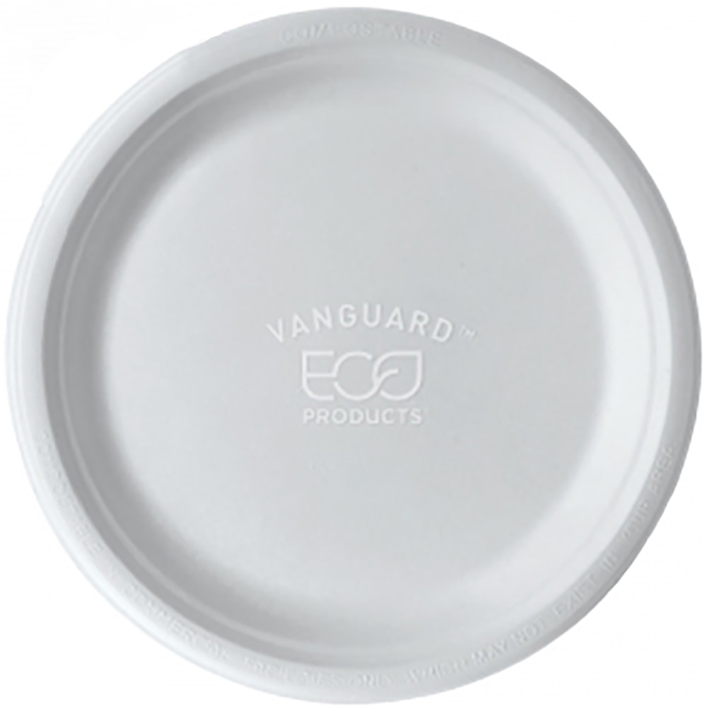 Eco-Products Vanguard Sugarcane Plates, 10in, White, Pack Of 500 Plates MPN:EP-P005NFA
