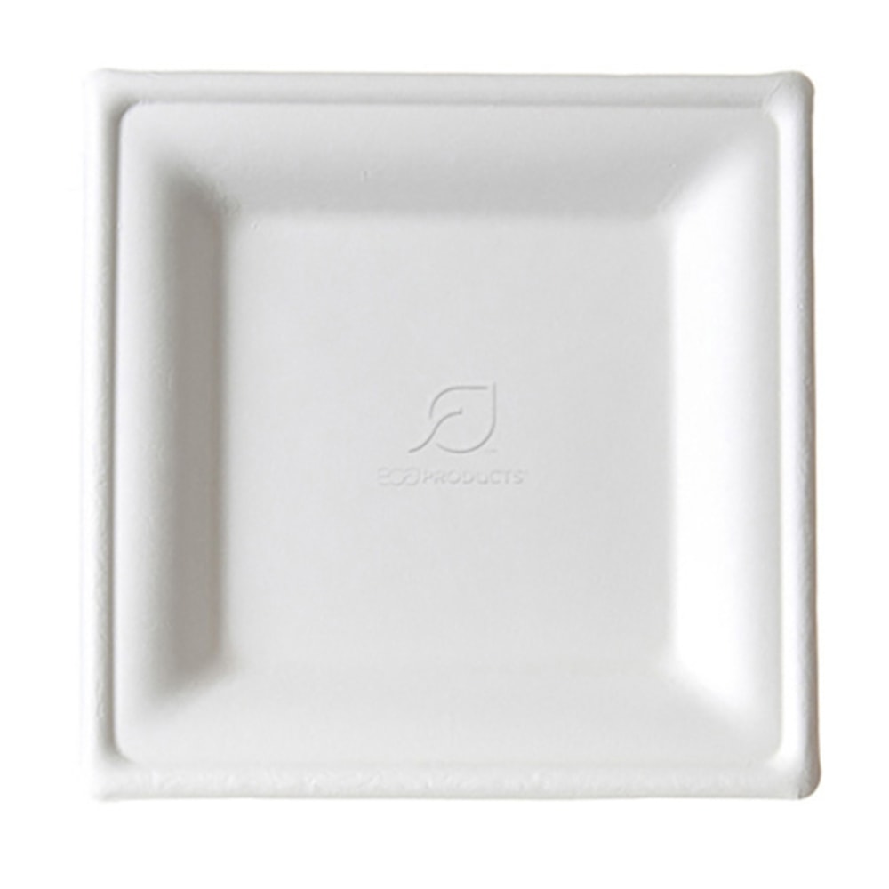 Eco-Products Vanguard Sugarcane Plates, 6in x 6in, White, Pack Of 500 Plates MPN:EP-P021NFA