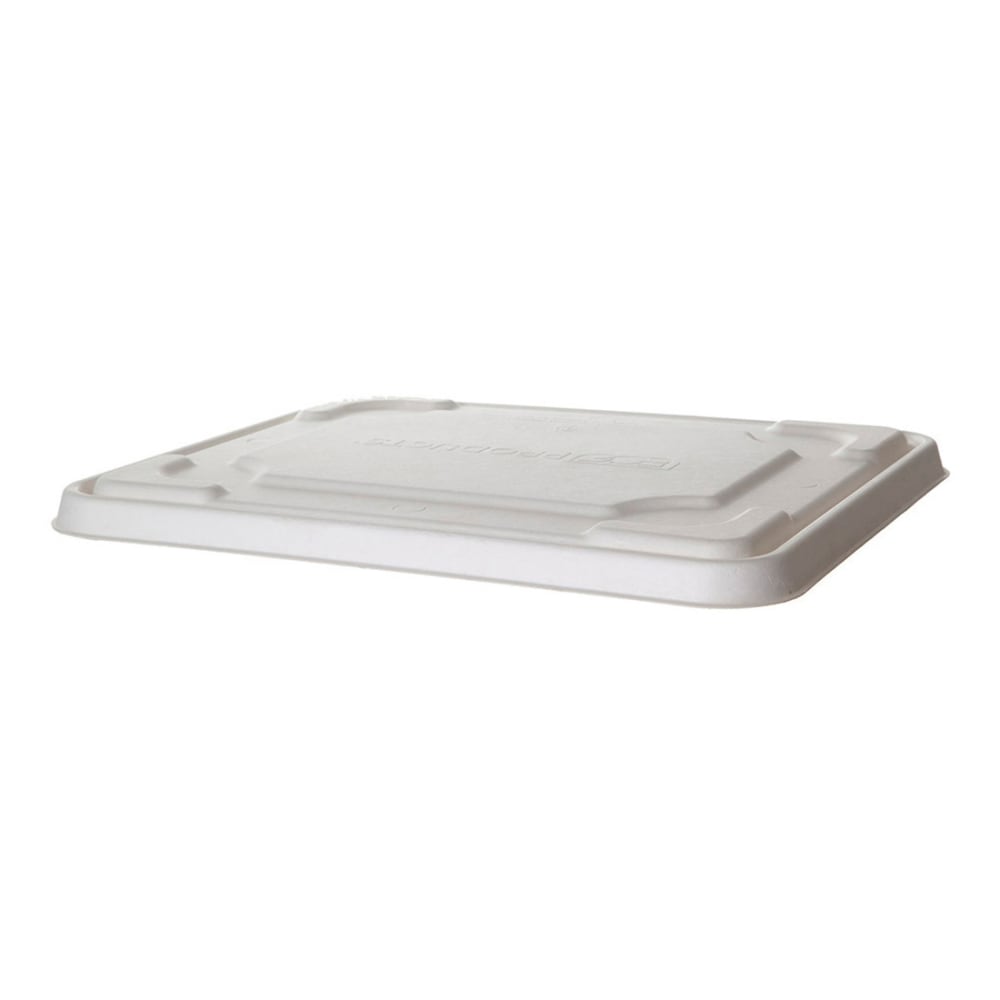 Eco-Products Vanguard Regalia Sugarcane Half Pan Flat Lids, For 3inH x 13inW x 10inD Half Pans, White, Pack Of 200 Lids MPN:EP-SCTR1310LIDNFA