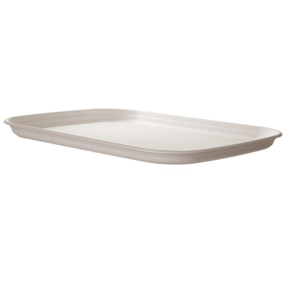 Eco-Products Vanguard Regalia Sugarcane Trays, 13in x 17in, White, Pack Of 100 Trays MPN:EP-SCTR1317NFA