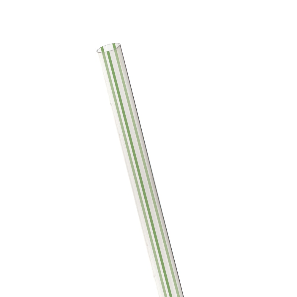 Eco-Products Compostable Straws, Unwrapped, 7-3/4in, 100% Recycled, Clear/Green, Case Of 9, 600 Straws MPN:EP-ST710-GS