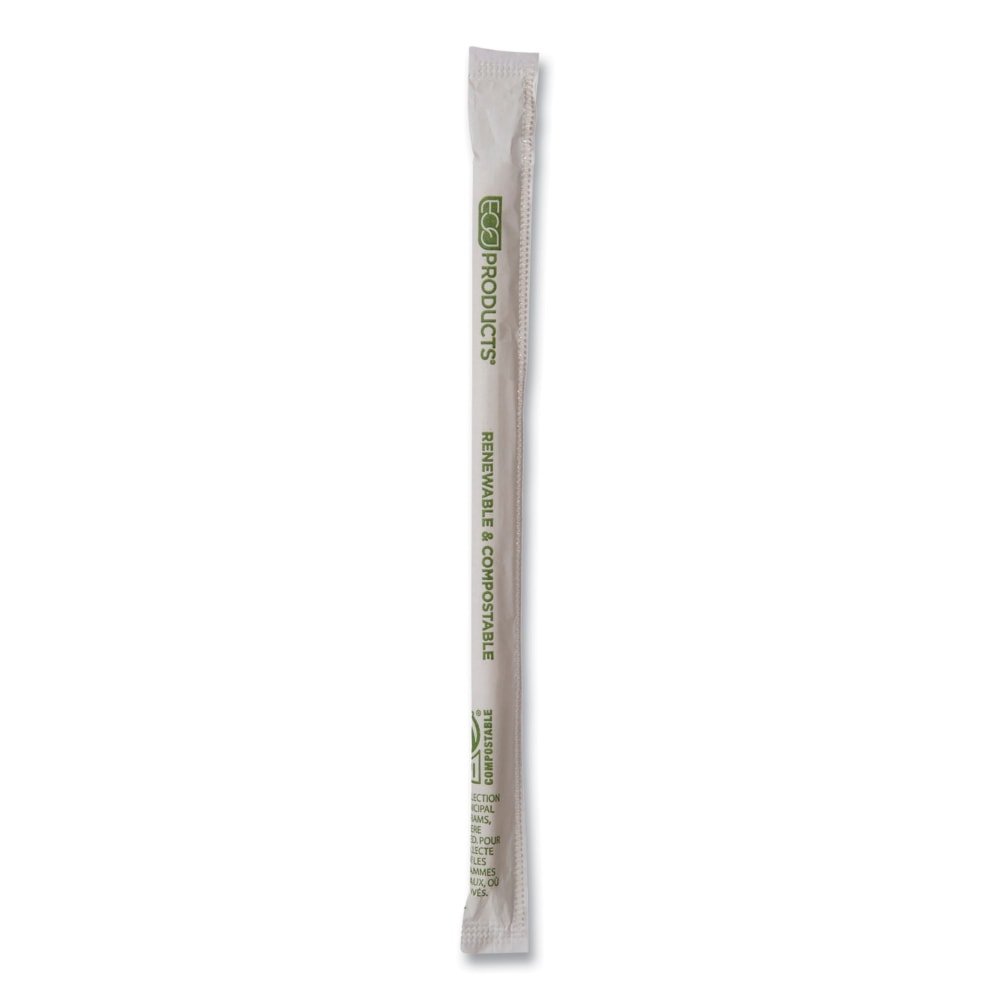 Eco-Products Renewable And Compostable PHA Straws, 7-3/4in, Natural White, Carton Of 2, 000 Straws MPN:EP-STPHA775