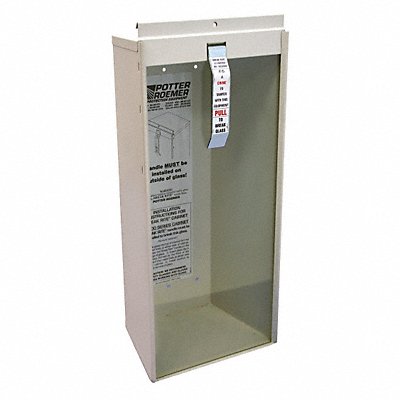 Fire Extinguisher Cabinet 19 in H White MPN:9751-IC