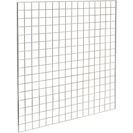 4'W X 4'H - Wire Grid Wall Panel - Chrome P3GW44 - Pkg Qty 3
