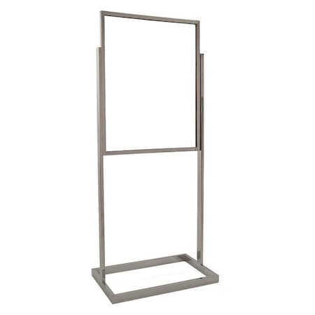 Rect Tubing Sign Holder, Chrome, 22