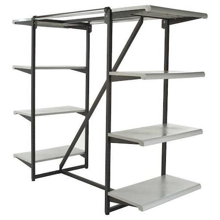 Double Hangrail Frame with Shelves, 38-1/4