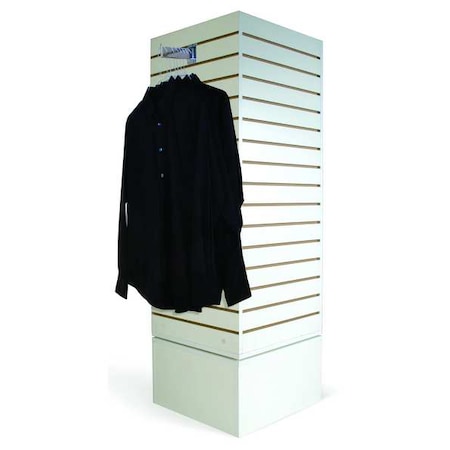 RotatingSlatwallDisplay, White, 4-Way, 60