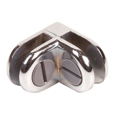 2-Way Glass Connector, Chrome, 200PK MPN:CON/2