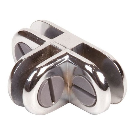 3-Way Glass Connector, Chrome, 200PK MPN:CON/3