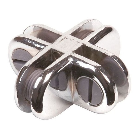 4-Way Glass Connector, Chrome, 200PK MPN:CON/4