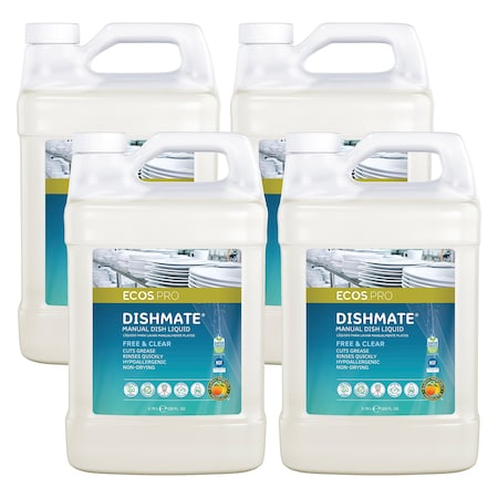 Dish Soap, Hand Wash, 1 gal, Jug, Liquid, Unscented, Biodegradable, 4 PK MPN:PL9721/04