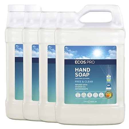 Hand Soap, Biodegradable, Fragrance Free, 4 PK MPN:PL9663/04