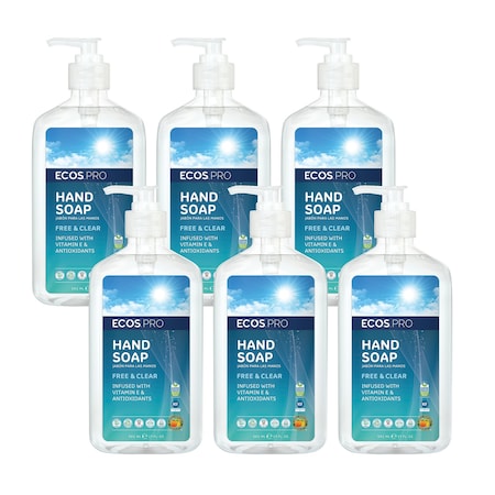 Hand Soap, Biodegradable, Fragrance Free, 6 PK MPN:PL9663/6