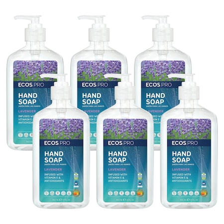 Hand Soap, Biodegradable, Lavender, 6 PK MPN:PL9665/6