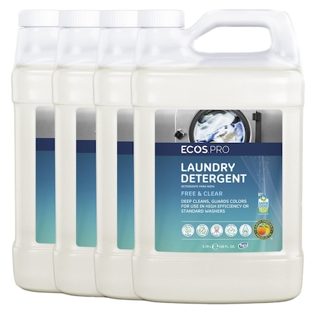 High Efficiency Laundry Detergent, Liquid, Odorless, Clear, 4 PK MPN:PL9764/04