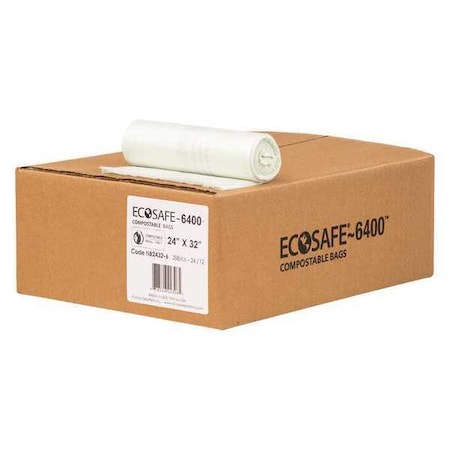 13 gal Trash Bags, 24 in x 32 in, Heavy-Duty, 0.6 mil, Green MPN:HB2432-6