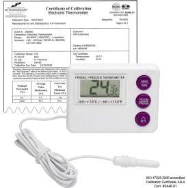 H-B DURAC Calibrated Dual Zone Electronic Thermometer -50/70C (-58/158F) Ext -10/50C (14/122F) Int 609000200