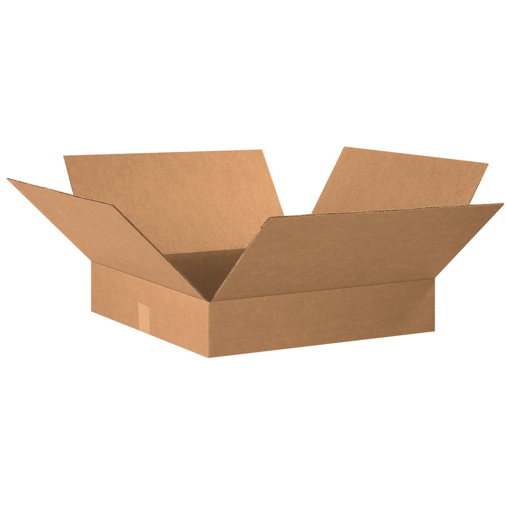 Partners Brand Flat Corrugated Boxes, 20in x 20in x 4in, Kraft, Pack Of 10 MPN:20204