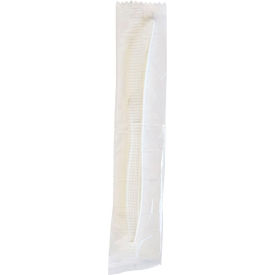 Boardwalk® Mediumweight Wrapped Knives Polypropylene White 1000/Carton BWKKNIFEMWPPIW