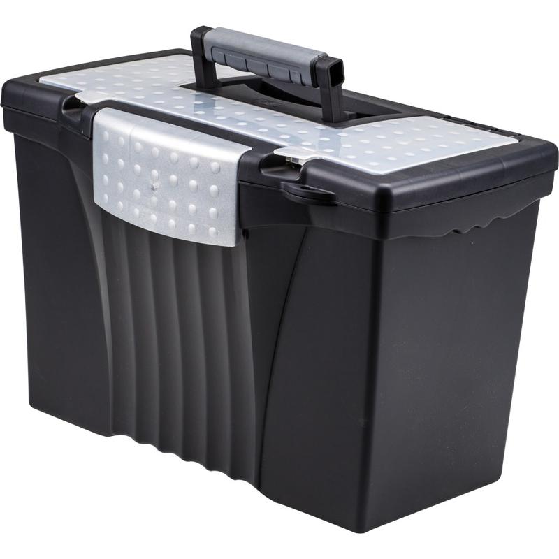 Storex Portable File Storage Box - External Dimensions: 14.5inx 10.5in Depth x 12in - Media Size Supported: Letter, Legal - 61510U01C MPN:61510U01C
