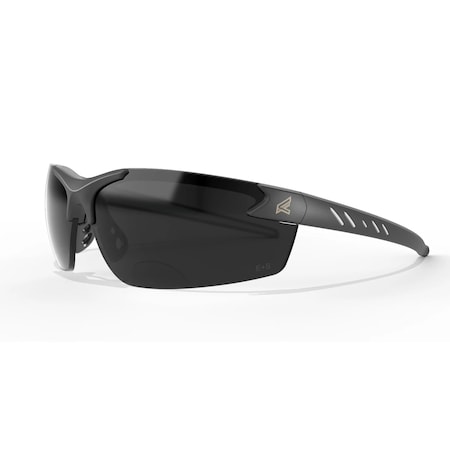 Zorge G2 Reader Safety Glasses, Black Wraparound Frame, 2.0 Diopter, Smoke Lens, M MPN:DZ116-2.0-G2