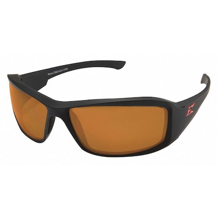 Brazeau Torque, Safety Glasses, Anti-Scratch, Copper Lens, Black/Red Frame, Full-Frame, Polarized MPN:TXB235