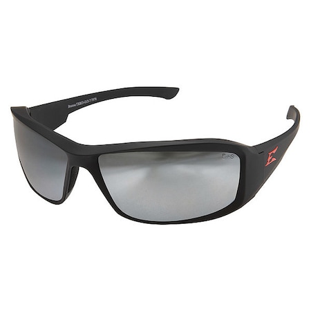 Brazeau Torque, Safety Glasses, Anti-Scratch, Silver Mirror Lens, Black/Red Frame, Full-Frame MPN:XB137