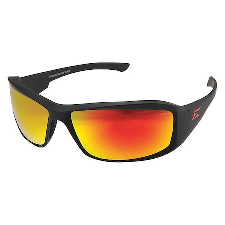 Brazeau Torque, Safety Glasses, Anti-Scratch, Red Mirror Lens, Black/Red Frame, Full-Frame MPN:XBAP139