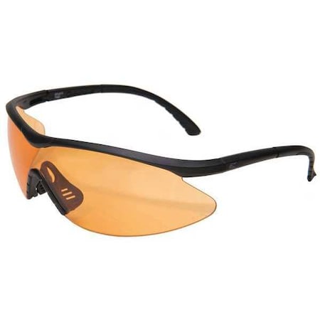 Fastlink Vapor Shield, Safety Glasses, Anti-Fog & Anti-Scratch, Amber Lens, Black Frame, Half-Frame MPN:XFL610