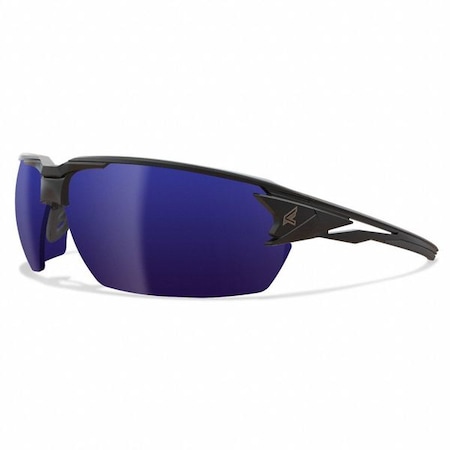 Pumori, Safety Glasses, Uncoated, Blue Mirror Lens, Black Frame, Half-Frame MPN:XPAP418