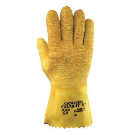 Cut-Resistant Coated Gloves, Cut Level A2, Latex, Crinkled, 10 1 PR MPN:16-312