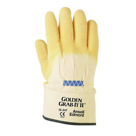 Cut-Resistant Coated Gloves, Cut Level A2, Latex, Rough, L 1 PR MPN:16-347