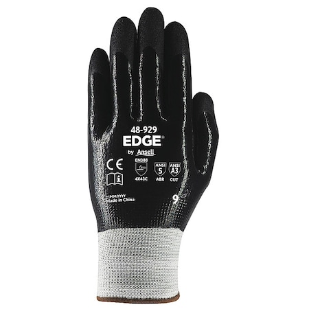 Gloves, Nitrile, Rough, Palm, Black/Red, 7 1 PR MPN:48-919