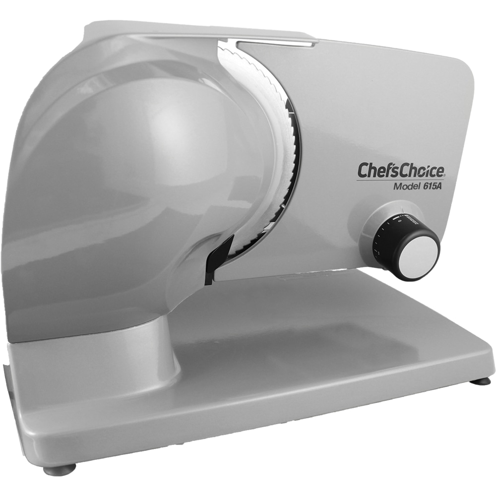 Edgecraft ChefsChoice 615A Electric Food Slicer, 10-5/8inH x 11-7/16inW x 15inD, Silver MPN:615A000