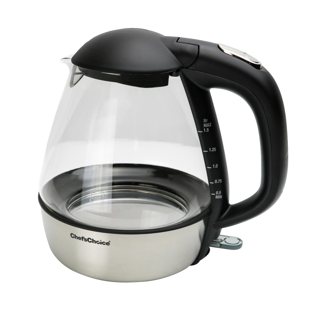 Edgecraft Chefs Choice 1.5L Electric Glass Kettle, Silver MPN:6800001