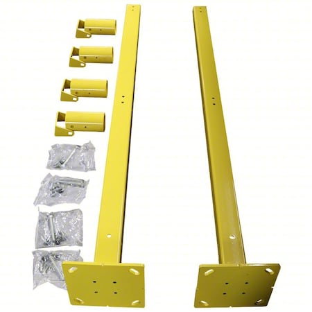 Safety Handrail, Steel, Yellow, 43-5/16