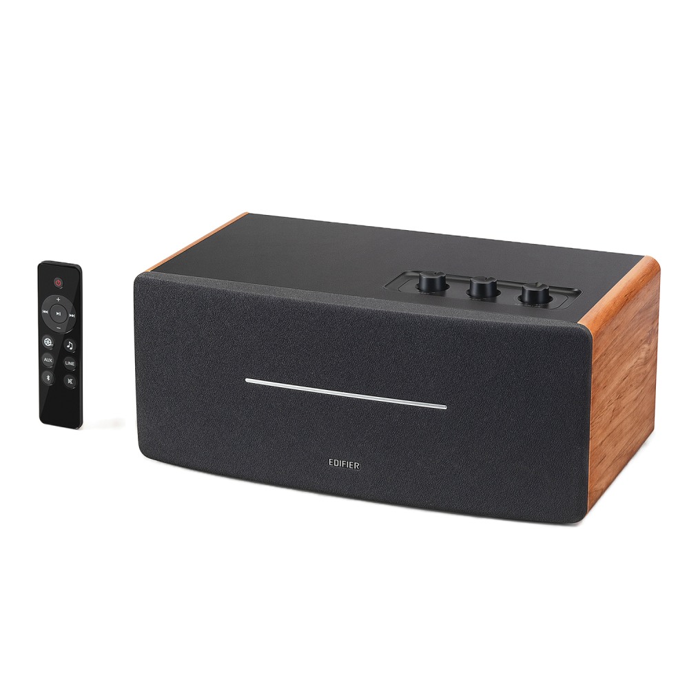 Edifier D12 Desktop 70W Continuous-Power Bluetooth Amplified Integrated Stereo Speaker With Remote, Brown MPN:4005268