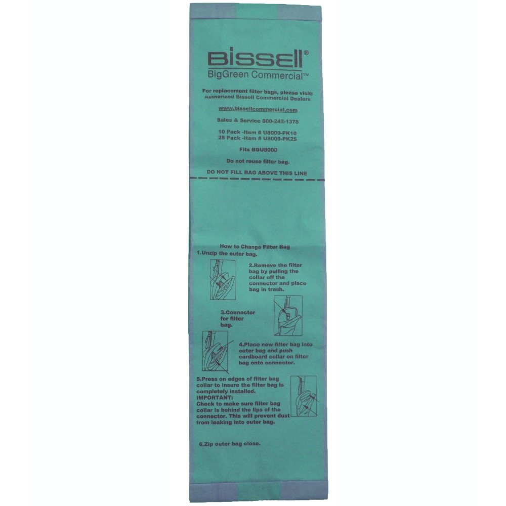 Bissell U8000-PK10 Bags, 10 Quart, Pack Of 10 Bags MPN:U8000-PK10