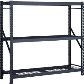 MuscleRack™ 3 Tier Wire Deck Steel Bulk Rack 77