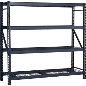 MuscleRack™ 4 Tier Wire Deck Steel Bulk Rack 84