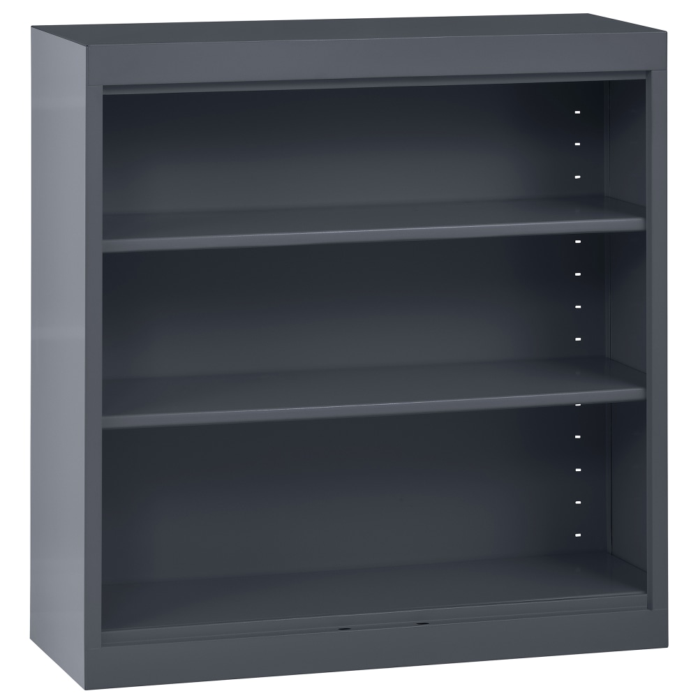 Sandusky 3-Shelf Welded Steel Bookcase, 36inH x 36inW x 12inD, Charcoal MPN:BA20361236-02