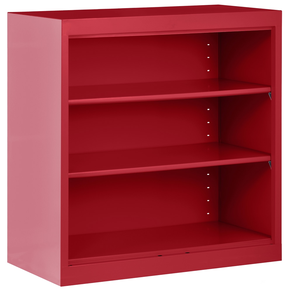 Sandusky 3-Shelf Welded Steel Bookcase, 36inH x 36inW x 18inD, Red MPN:BA20361836-01